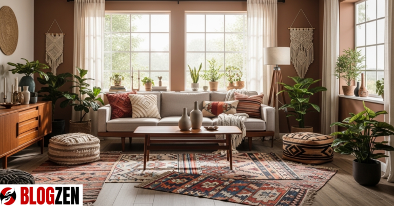 boho mid century modern