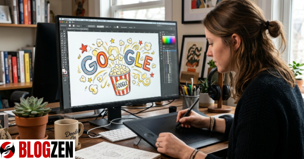 Popcorn Google Doodle