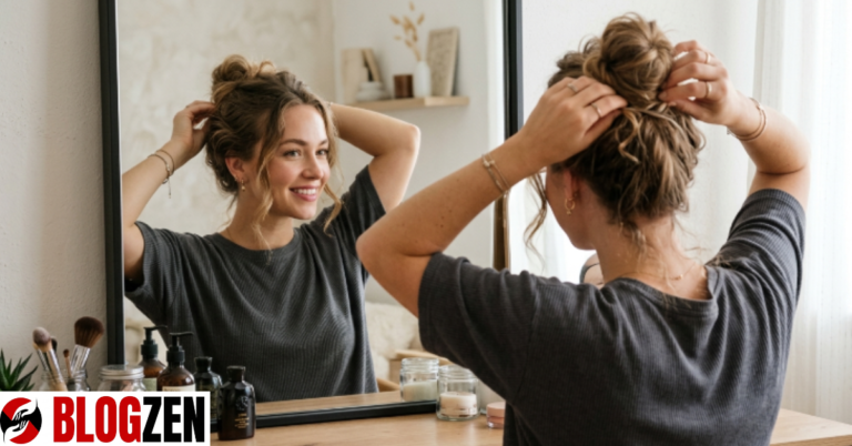 messy bun tutorial